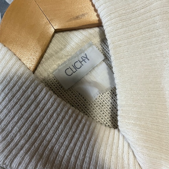 Vintage knit sweater with embroidered horse and crown black and white 90s #retro - Picture 5 of 5